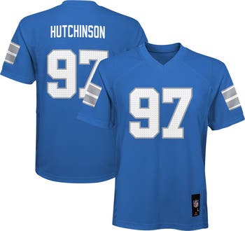 Outerstuff Youth Aidan Hutchinson Blue Detroit Lions Replica - Main Image