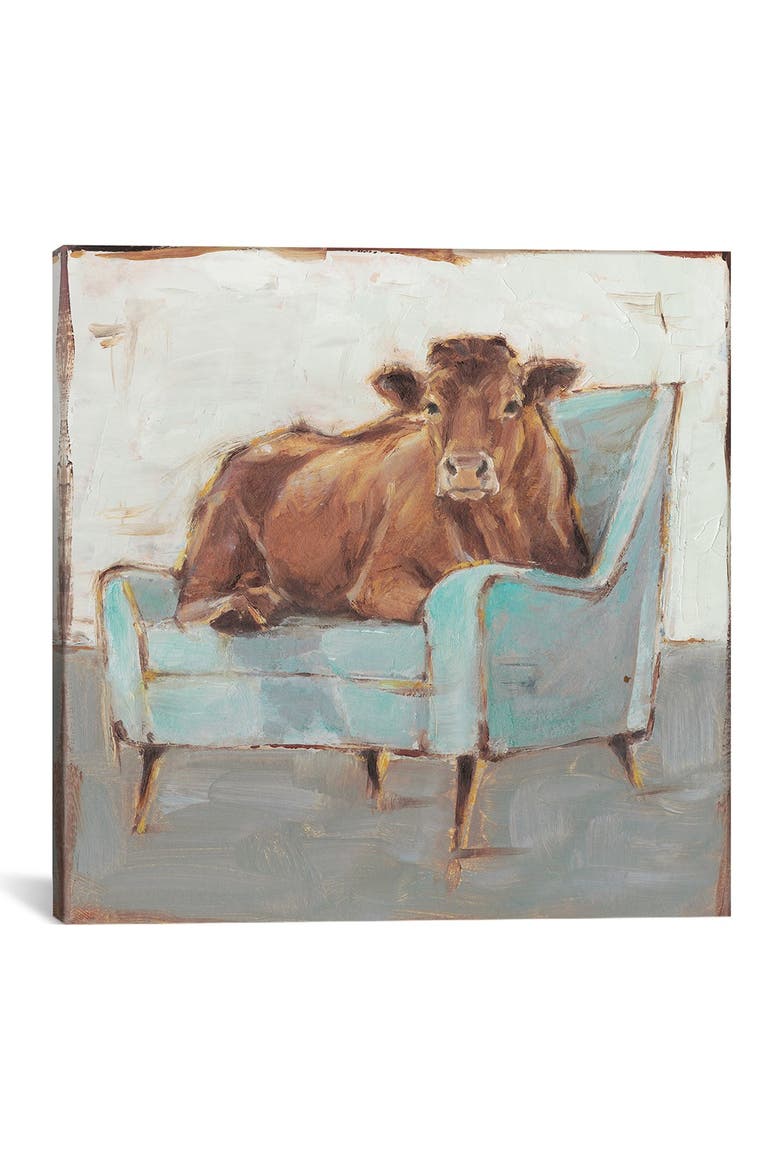 Moo-ving In IV by Ethan Harper Canvas Wall Art - 18" x 18", Alternate, color, MULTI 1