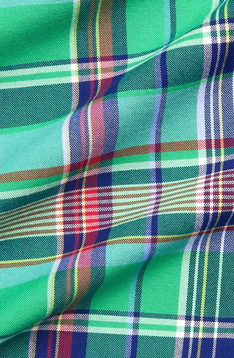 Polo Ralph Lauren Classic Fit Plaid Short Sleeve Cotton Oxford Button-Up Shirt, Alternate, color,