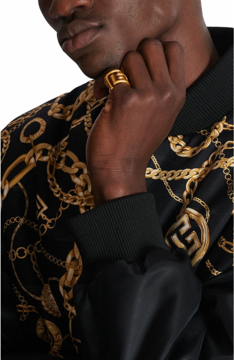 Balmain Sync Pb Brass Earrings, Alternate, color, Gold