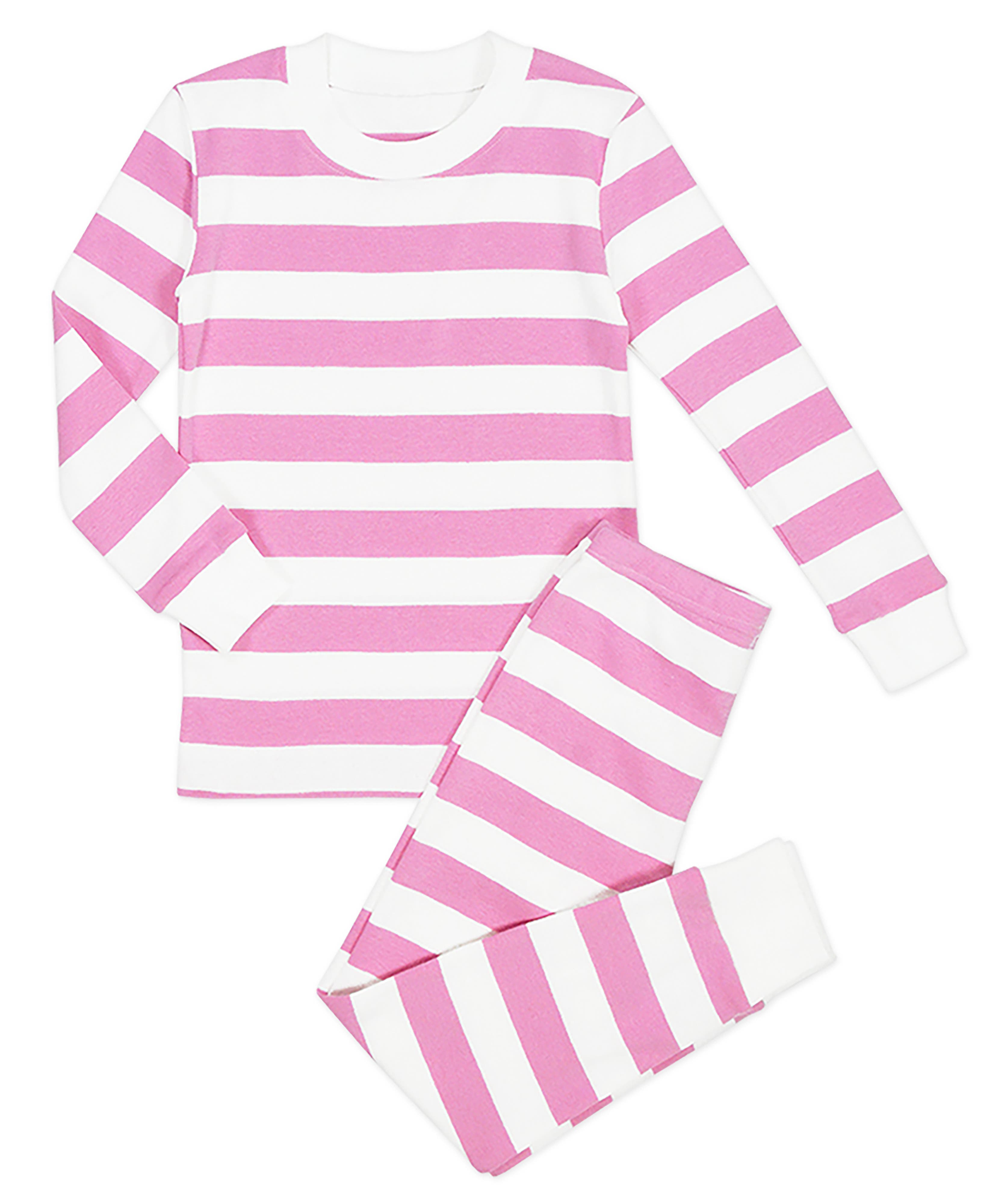 Pink White Wide Stripe