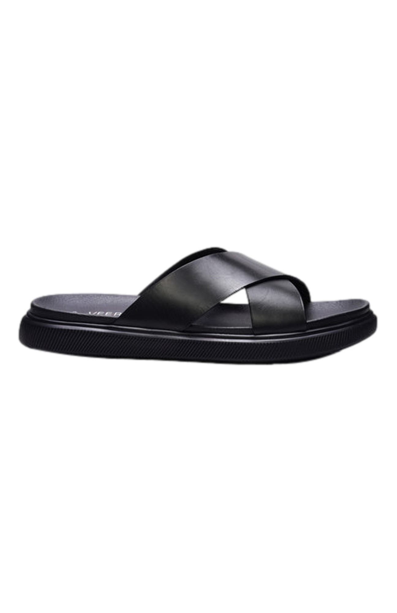 A. Veer Rioza Sandal, Alternate, color, Black Leather