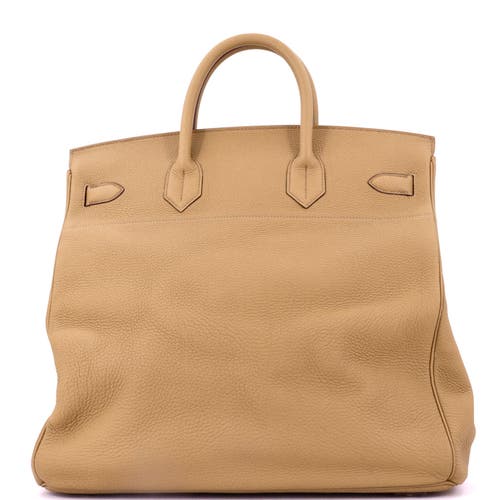 Pre-owned Hermes Hermes Hac Birkin Bag Brown Togo With Palladium Hardware 40 In Brown