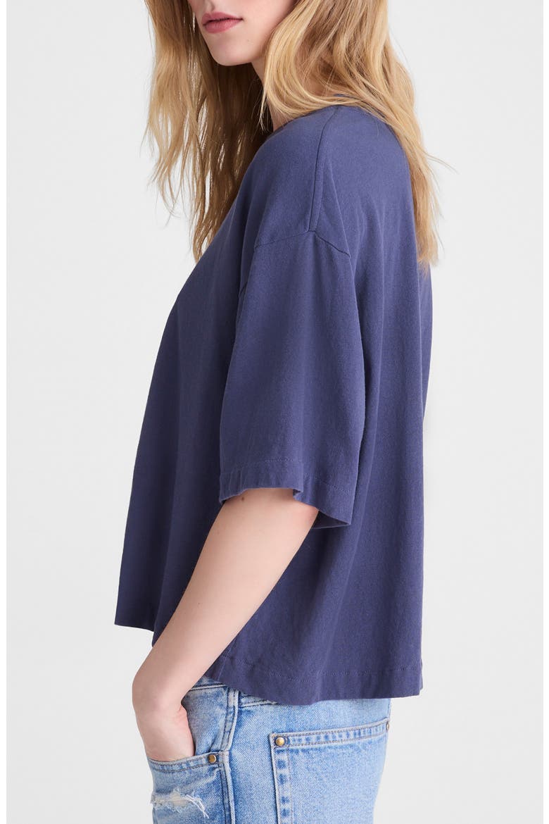 The Boxy Jersey Crop T-Shirt, Alternate, color, PETROL NAVY