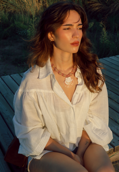 Sccollection Blush Necklace In Pink