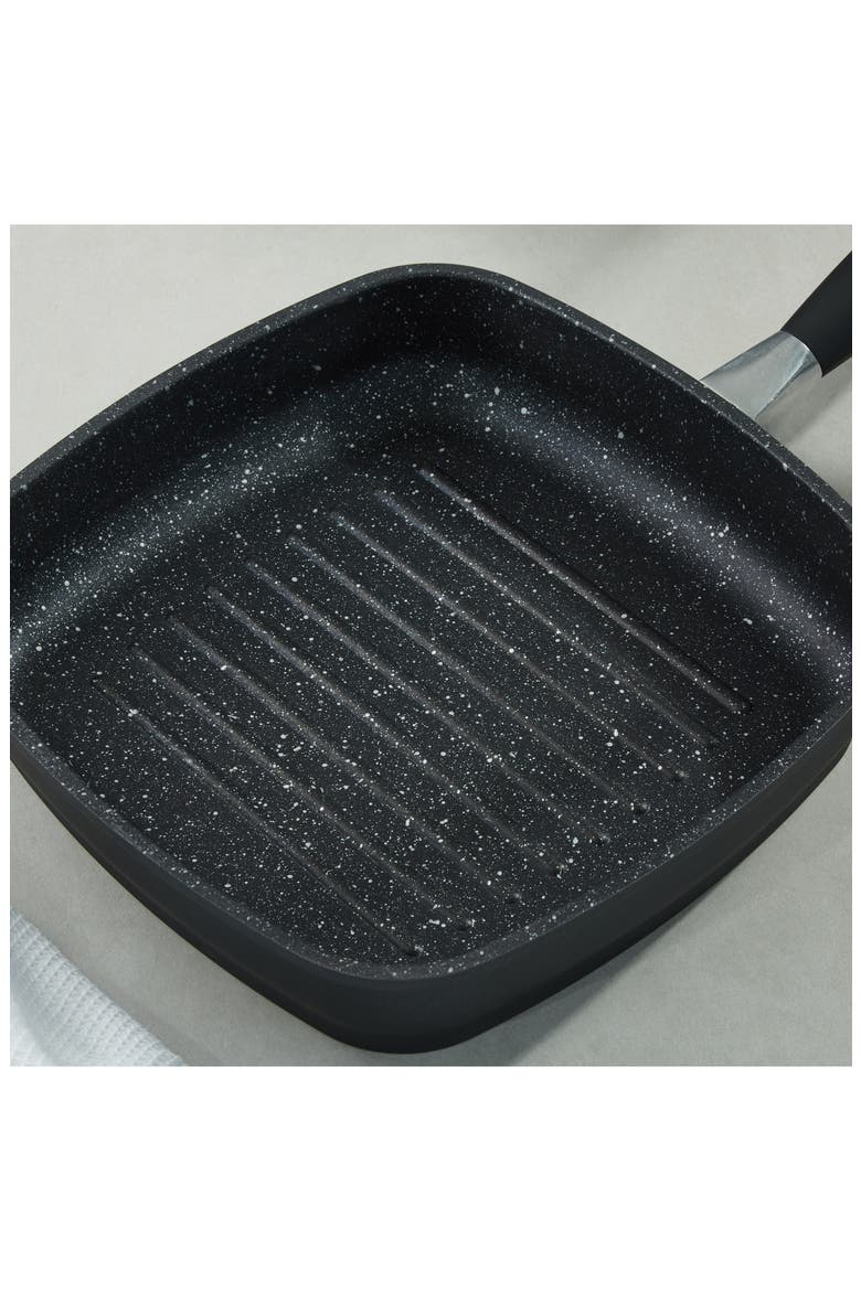 Eurocast 11-Inch Nonstick Cast Aluminum Grill Pan, Alternate, color, BLACK