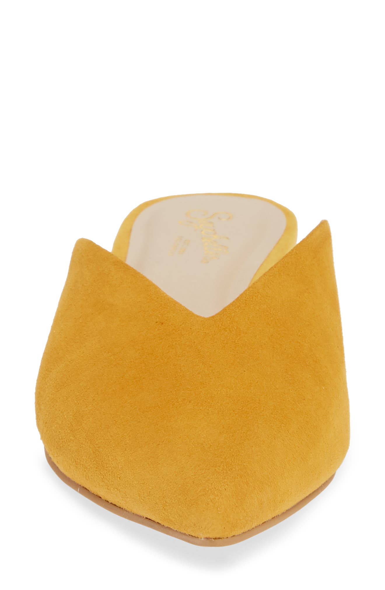 Quintessential Pointed Toe Mule, Alternate, color, MUSTARD SUEDE