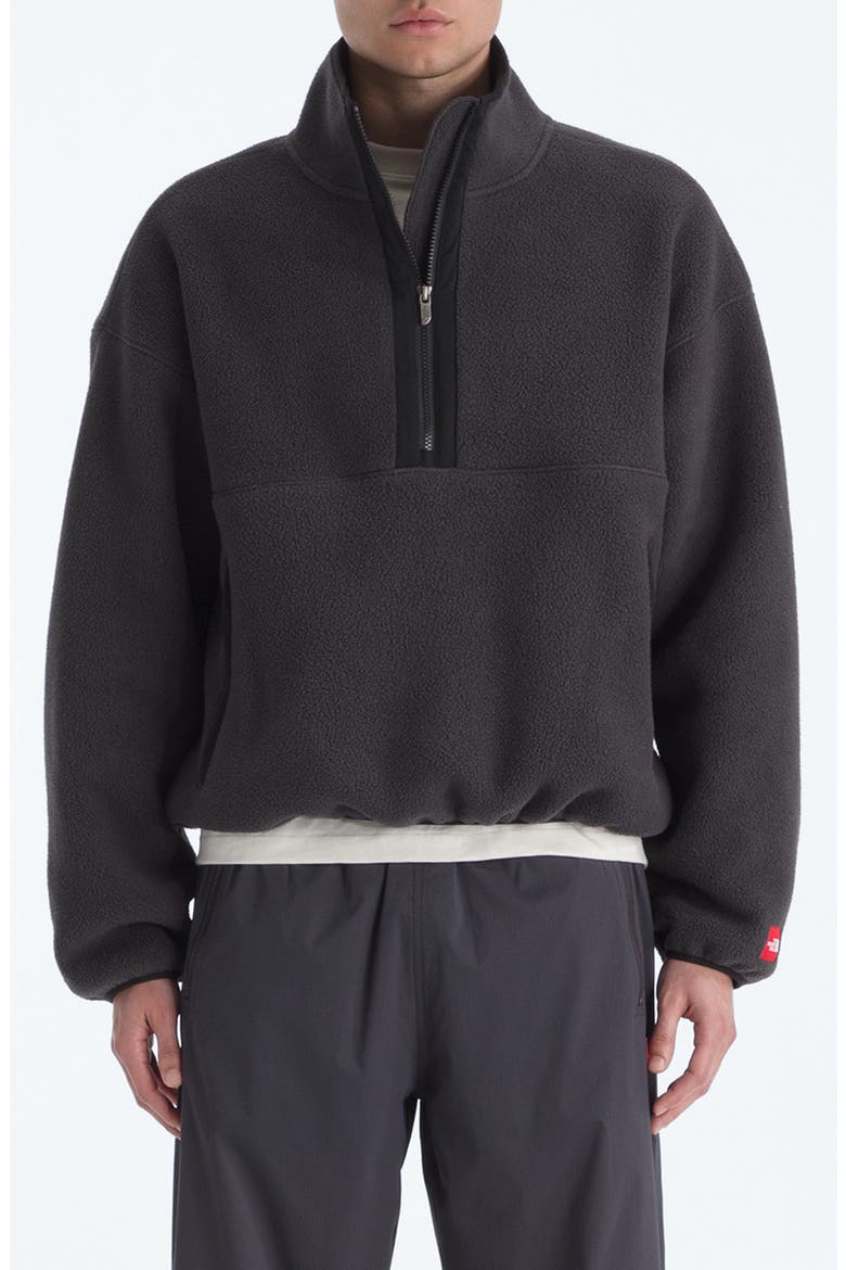 Red Box Quarter Zip Fleece Pullover, Main, color, OBSIDIAN