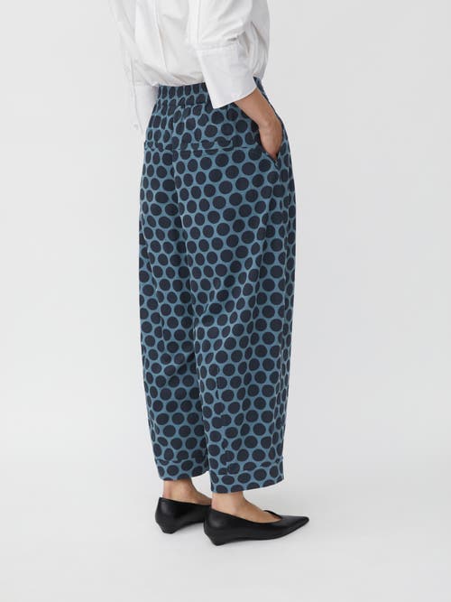 Masai Copenhagen Cropped Velvet Wide Leg Pants In Blue