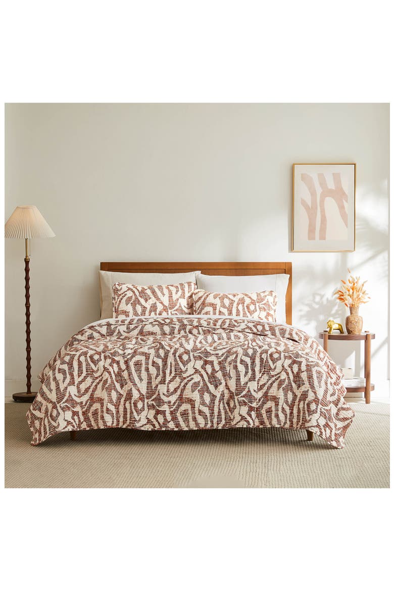 Khari Quilt & Sham Set, Alternate, color, RUST