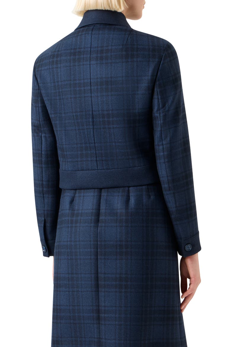 Lewitt Check Wool Crop Jacket, Alternate, color, DENIM-BLACK
