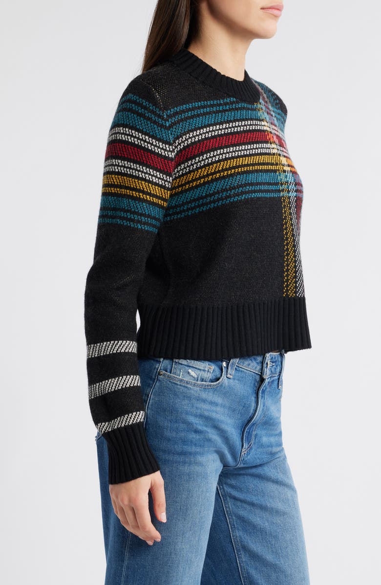 Pendleton Plaid Jacquard Merino Wool Crewneck Sweater, Alternate, color, 