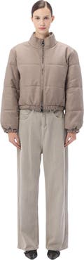 GOBI Mongolian Cashmere Cropped High-Neck Cashmere Jacket
