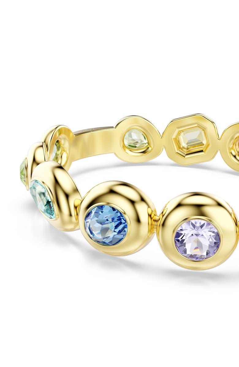 Swarovski Gema Crystal Bangle Bracelet, Alternate, color, Gold/ Multi