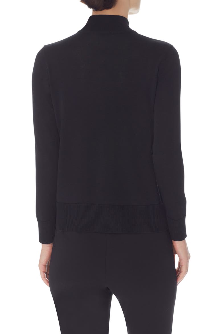 Zip Front Sweater, Alternate, color, ANNE BLACK