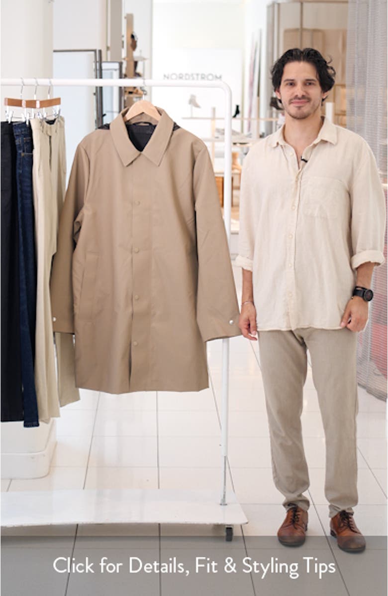 Nara Waterproof Longline Rain Jacket with Removable Hood, sales video thumbnail