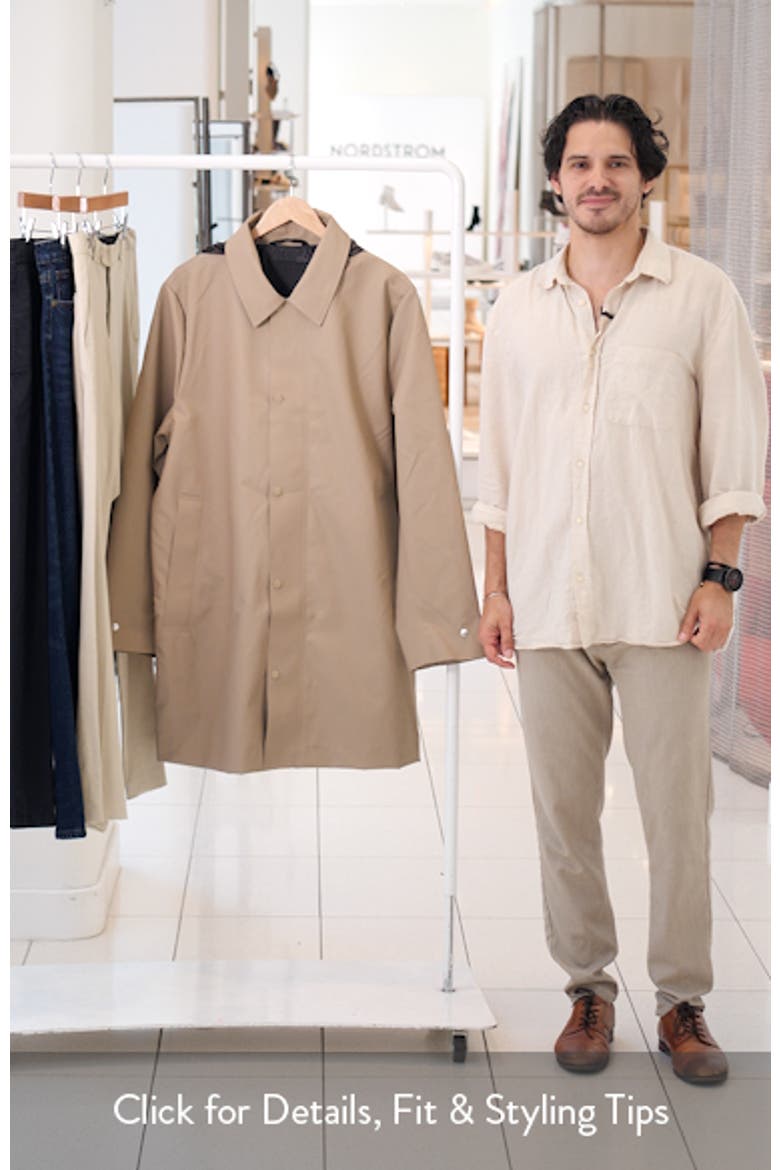 Nara Waterproof Longline Rain Jacket with Removable Hood video