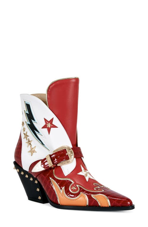 Azalea Wang Channing Cowboy Boot In Multi