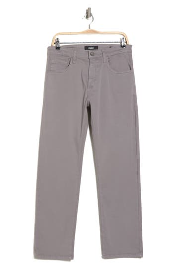 Mavi Jeans Zach Straight Leg Twill Pants In Gray