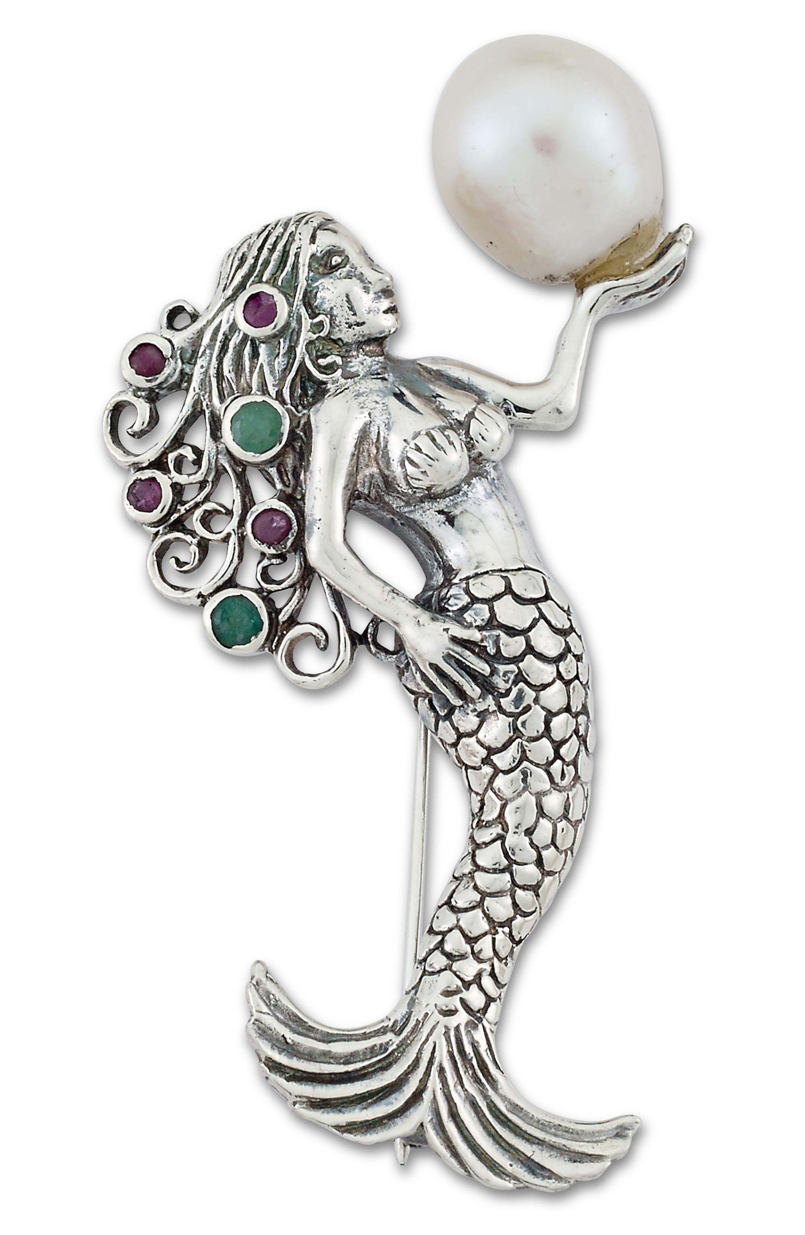 SAMUEL B. Sterling Silver Mermaid Pendant