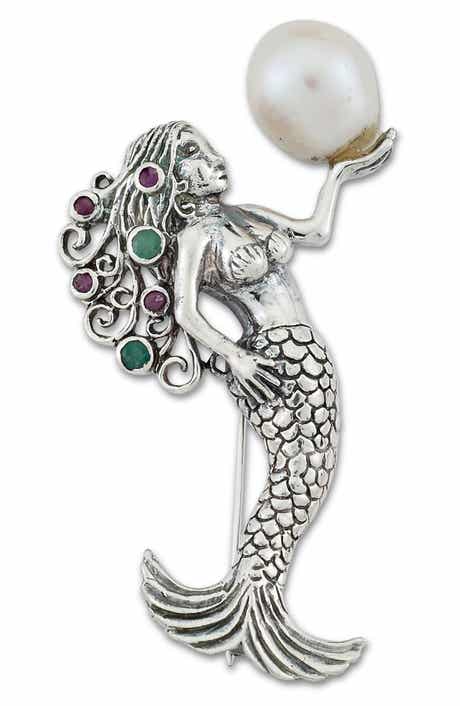 SAMUEL B. Sterling Silver Mermaid Pendant