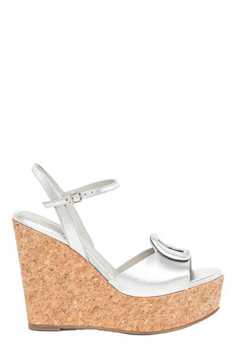 Women's leather wedge