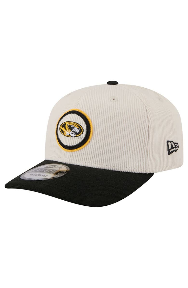 New Era Men's New Era Cream/Black Missouri Tigers Loyal Corduroy 9SEVENTY Adjustable Hat, Alternate, color, Cream