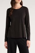 Eileen Fisher Long Sleeve Organic Cotton Jersey Top