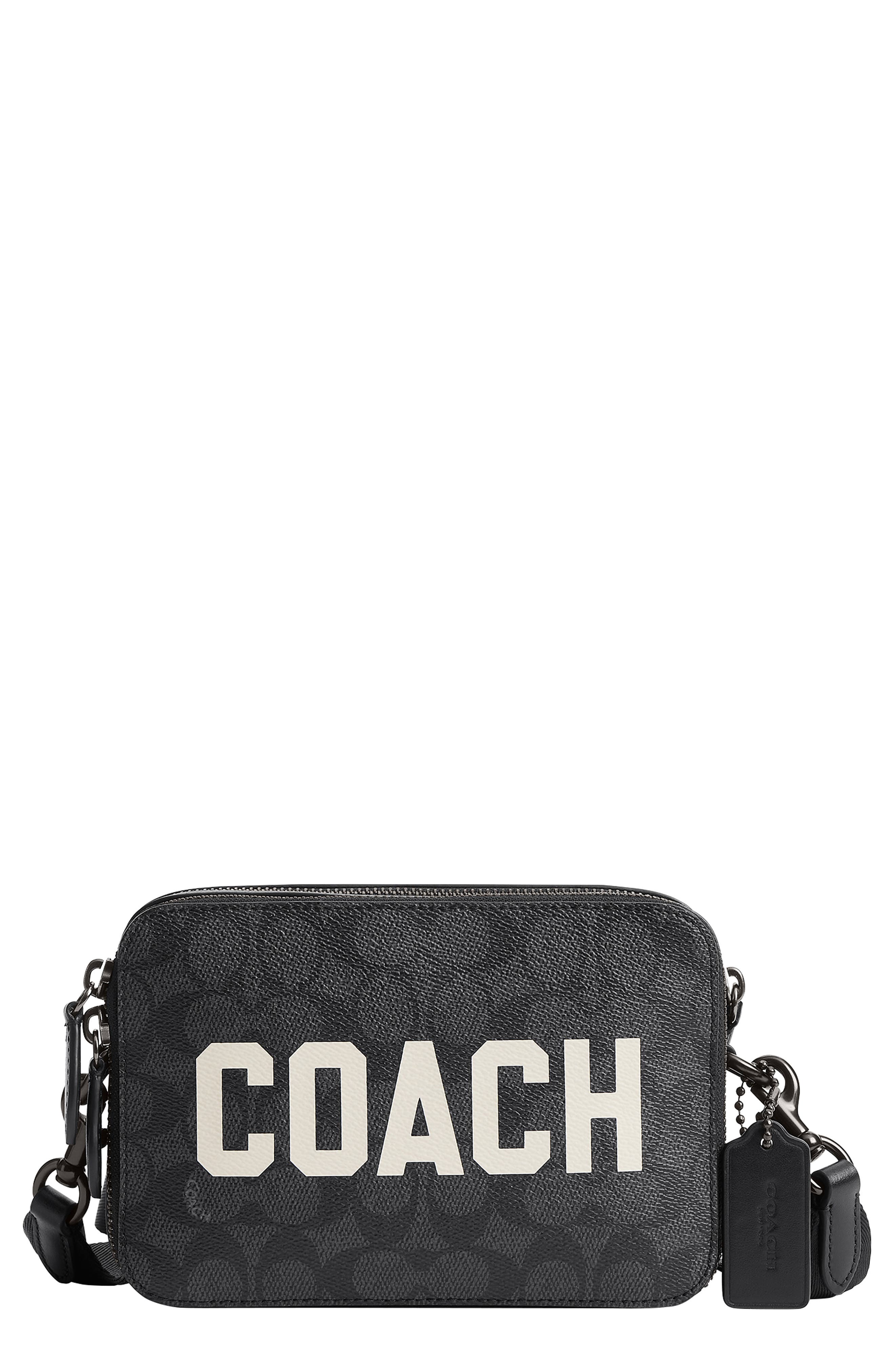 COACH Charter Signature Coated Canvas & Leather Crossbody, Main, color, 