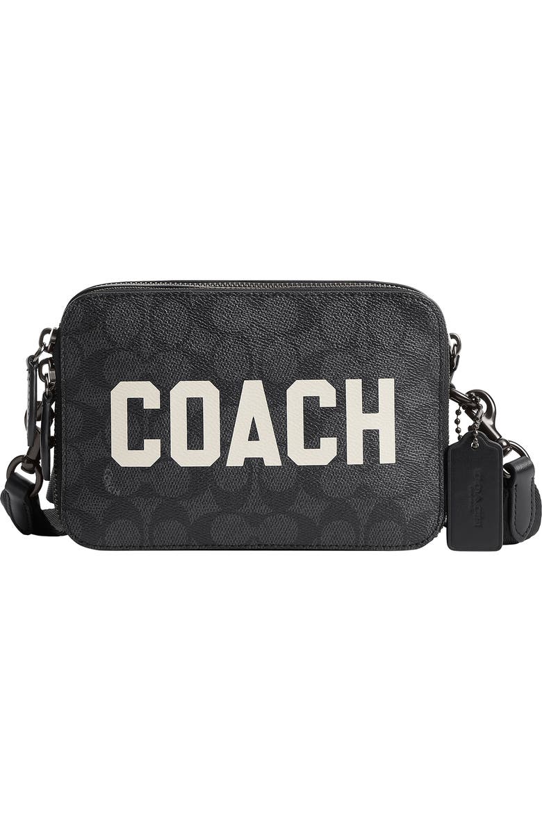 COACH Charter Signature Coated Canvas & Leather Crossbody, Main, color,