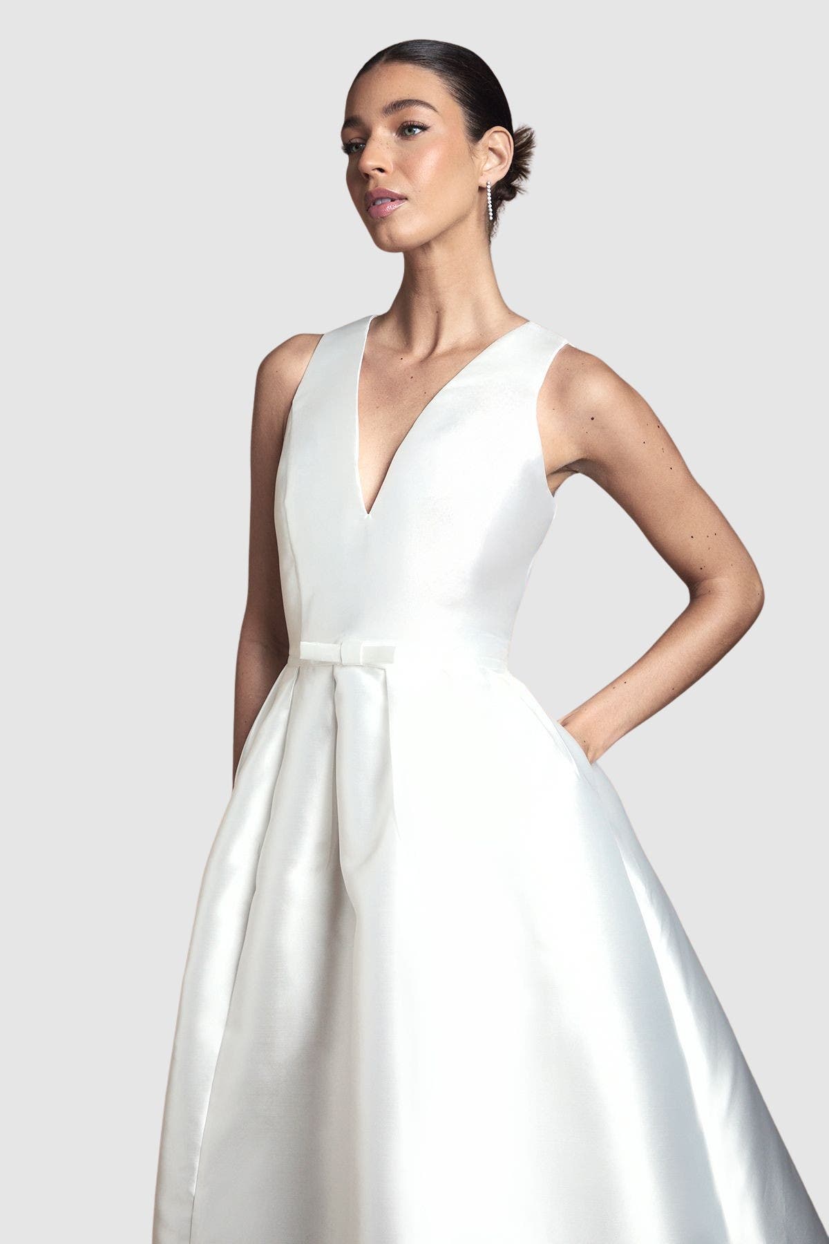 Midi Wedding Dress With Pockets - image 2