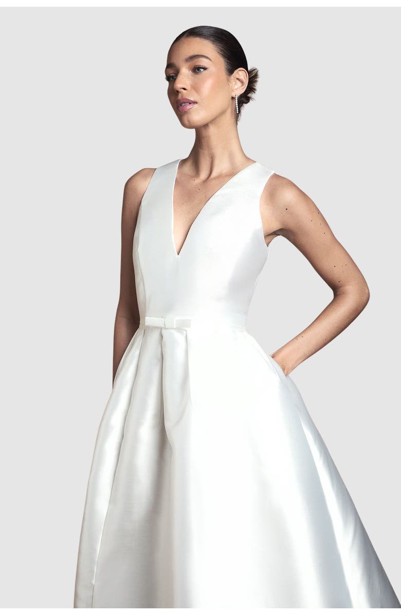 Coast Midi Wedding Dress With Pockets, Alternate, color, Ivory