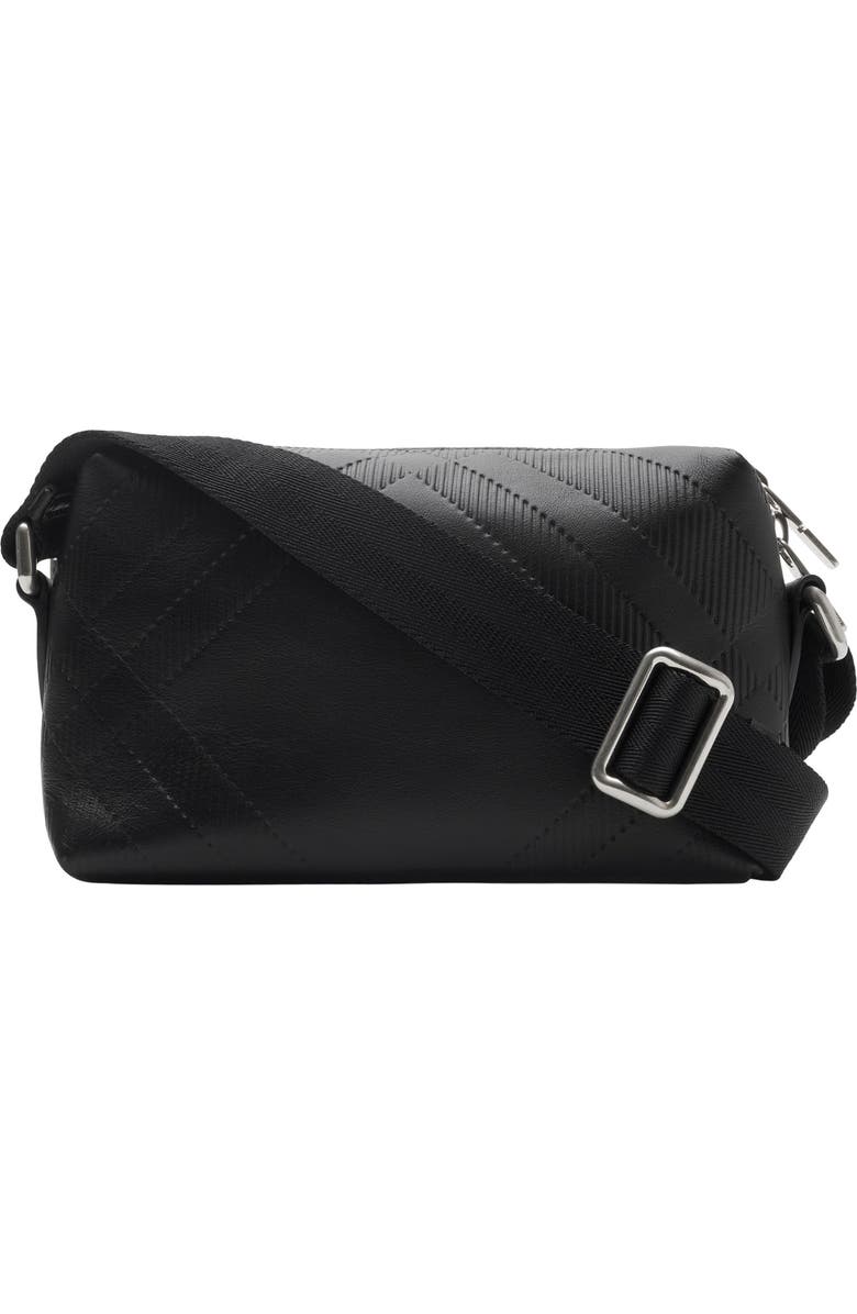 Burberry Mini Embossed Check Leather Crossbody Bag, Alternate, color,
