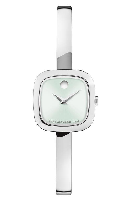 Movado Museum Cushion Bangle Watch, 21.50mm X 7.1mm In Metallic