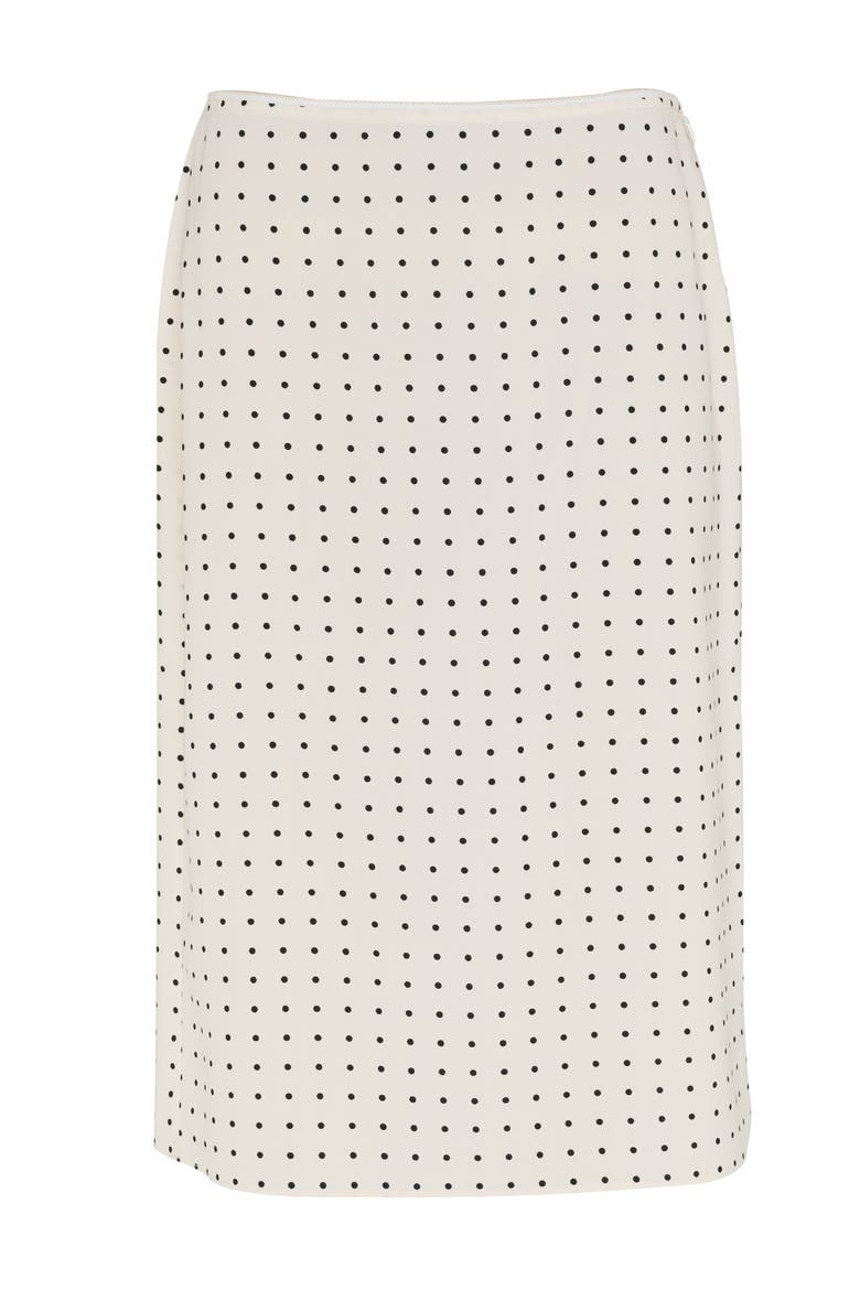 Lottie Midi Skirt, Alternate, color, White Polkadot