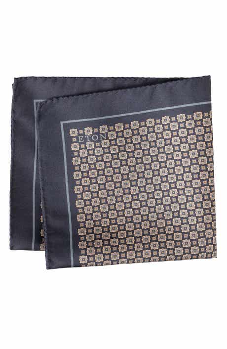 Eton Geometric Silk Pocket Square