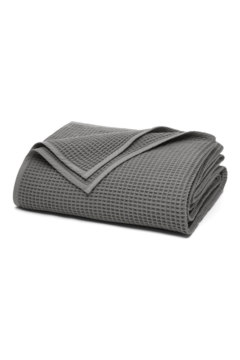 Waffle Organic Cotton Blanket, Main, color, STONE