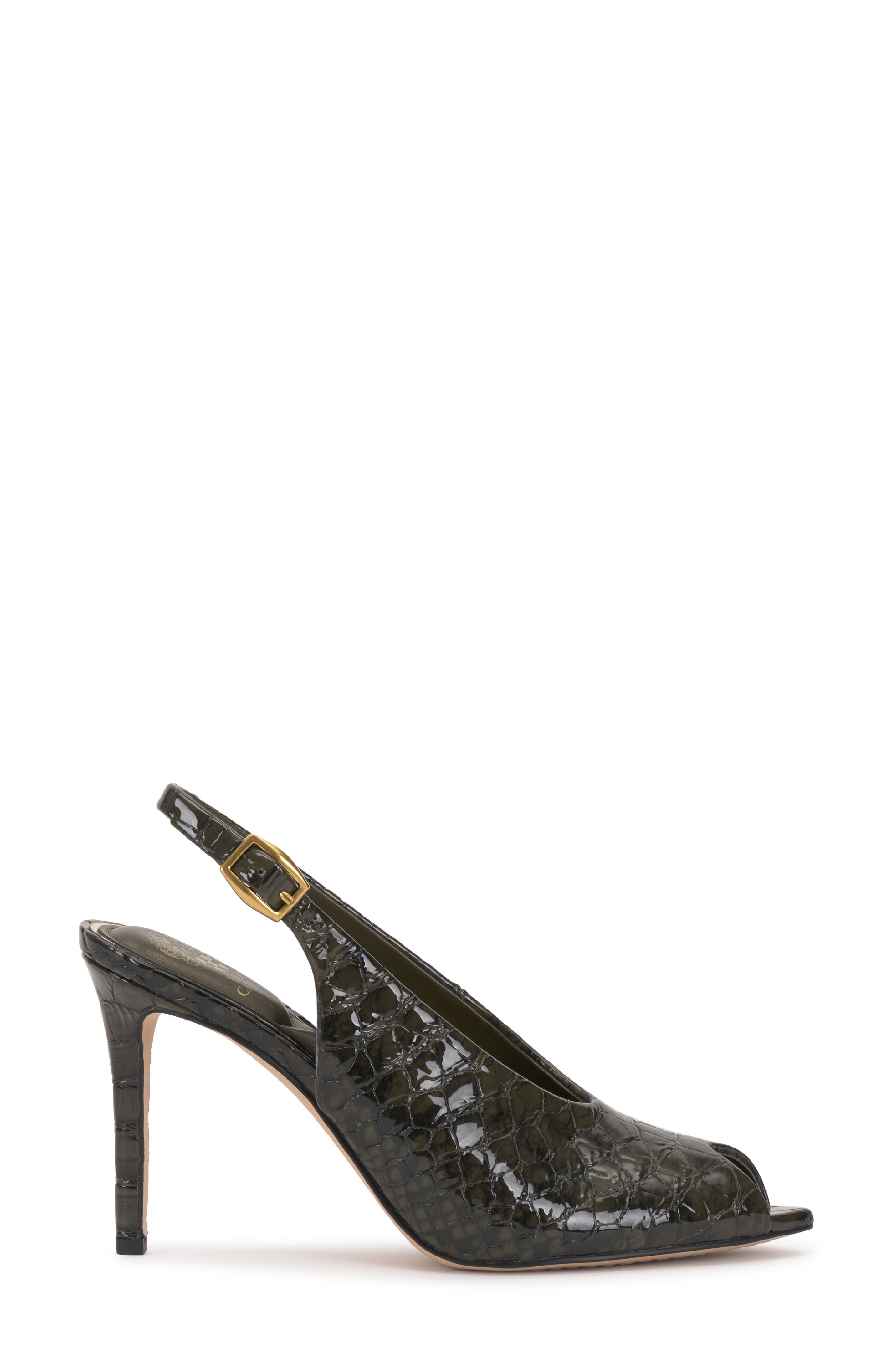 Helenza Peep Toe Slingback Pump, Alternate, color, DEEP FOREST