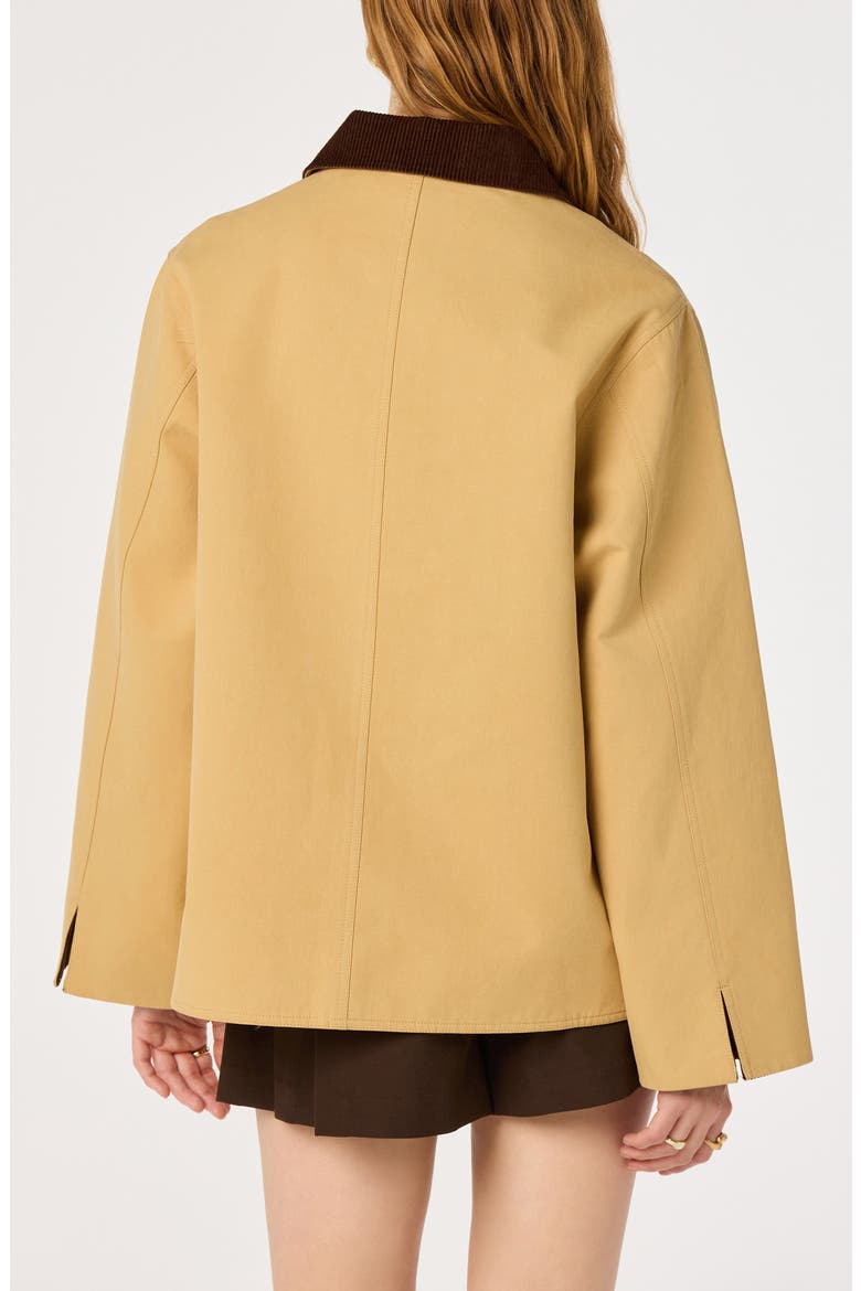 Hope Embroidered Cotton Jacket, Alternate, color, KHAKI BROWN
