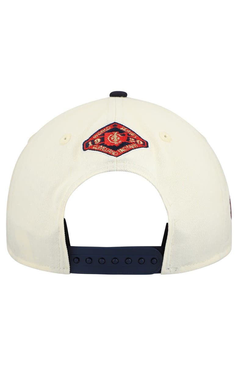 New Era Men's New Era Cream/Navy Cleveland Guardians World Series 9FORTY M-Crown Adjustable Hat, Alternate, color, Cream