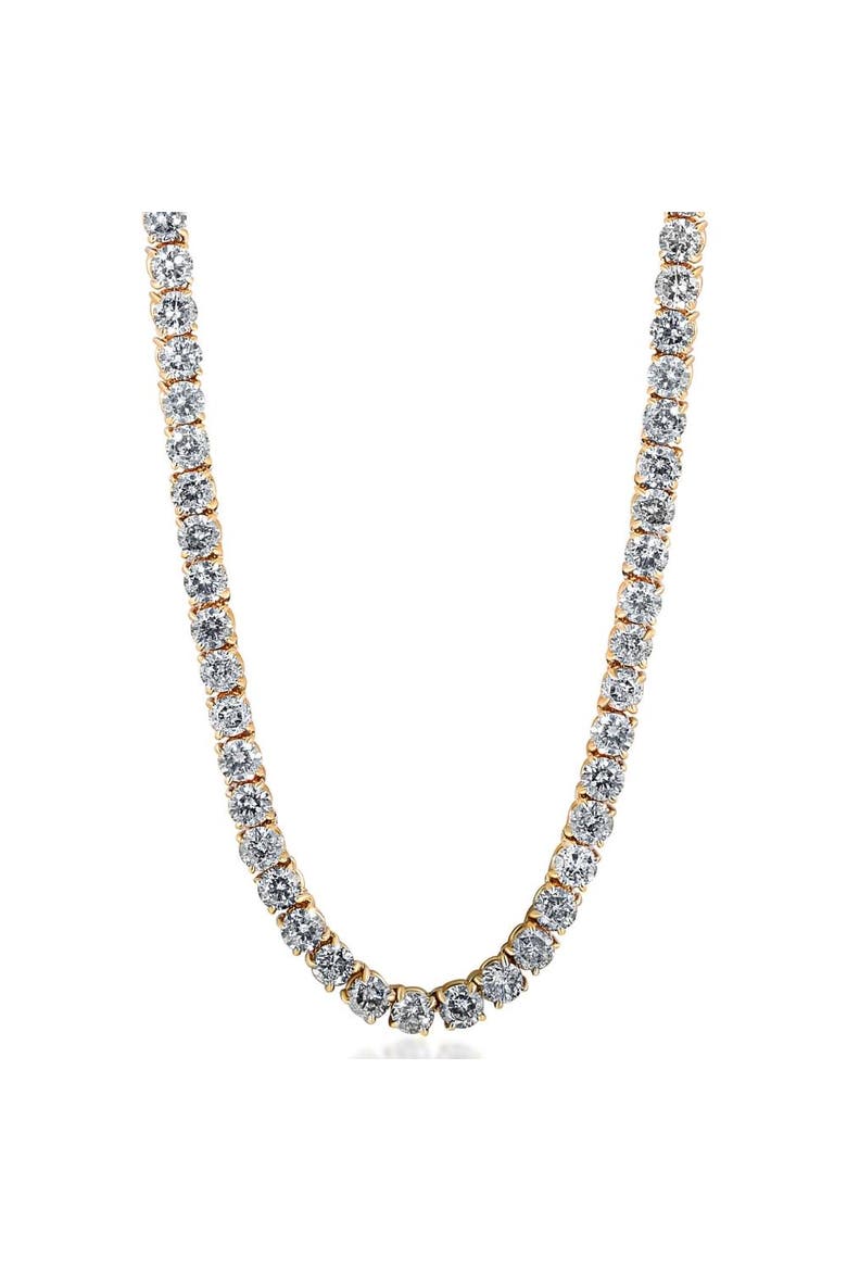 23Ct Diamond Tennis Necklace 14K Gold 18" Lab Grown, Main, color, 14k Yellow Gold