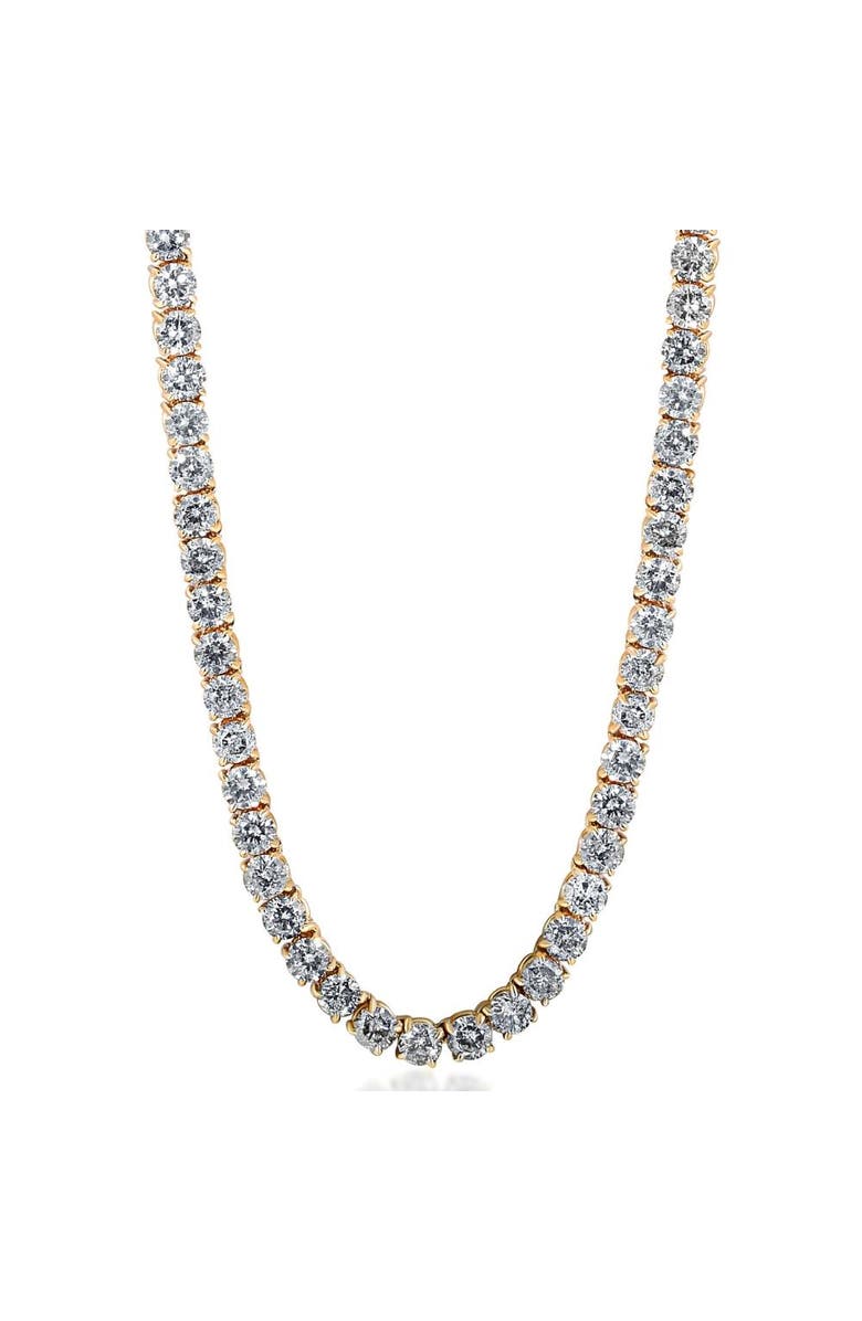 Bliss Diamond 23Ct Diamond Tennis Necklace 14K Gold 18" Lab Grown, Main, color, 14K Yellow Gold
