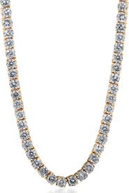 Bliss Diamond 23Ct Diamond Tennis Necklace 14K Gold 18" Lab Grown