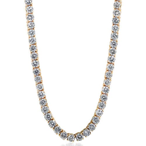 Bliss Diamond 23Ct Diamond Tennis Necklace 14K Gold 18" Lab Grown in 14K Yellow Gold at Nordstrom, Size Small