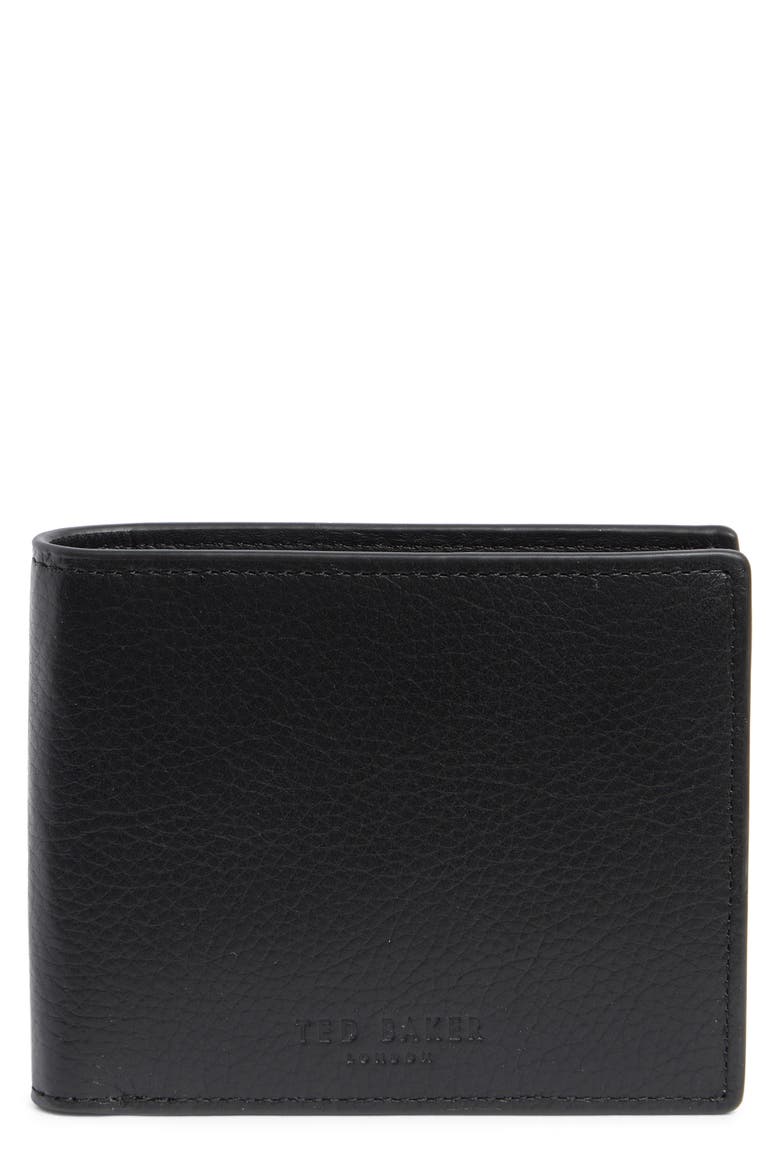 Brockwell Pebbled Bifold Wallet, Main, color, BLACK
