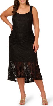 Adrianna Papell Stretch Lace Midi Dress