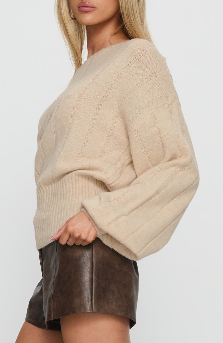 Princess Polly Jackeline Off the Shoulder Sweater, Alternate, color, Cream