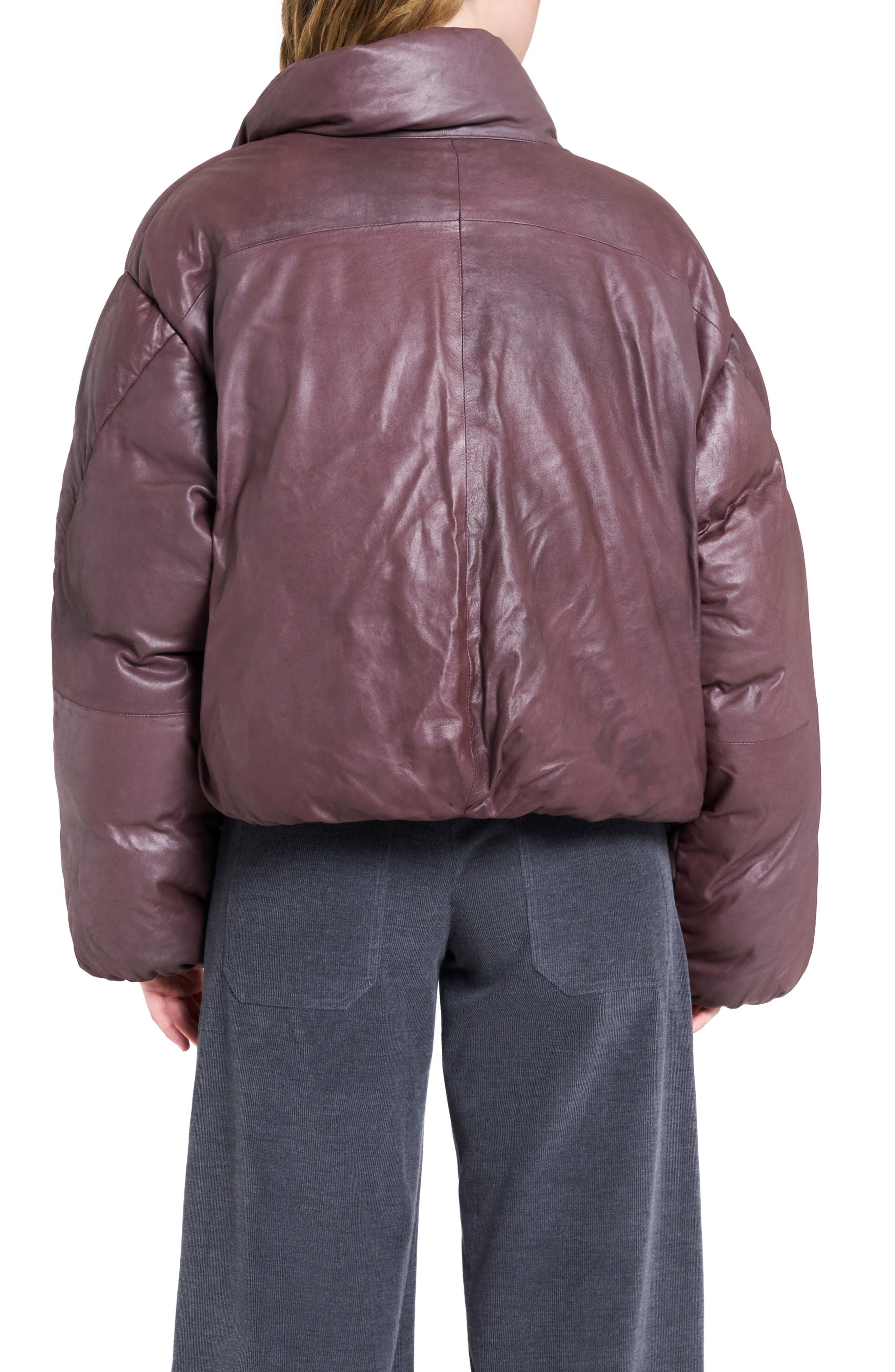 Leather Puffer Jacket - image 2