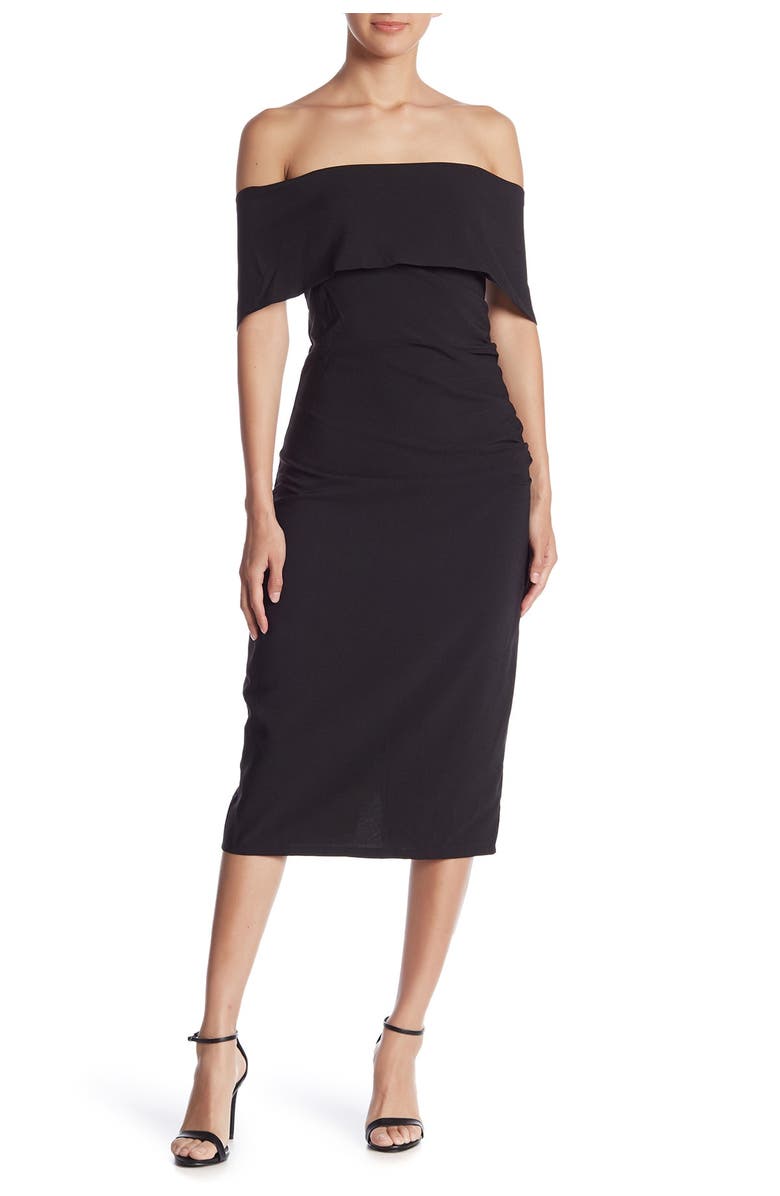Marina Off the Shoulder Midi Dress, Main, color, 