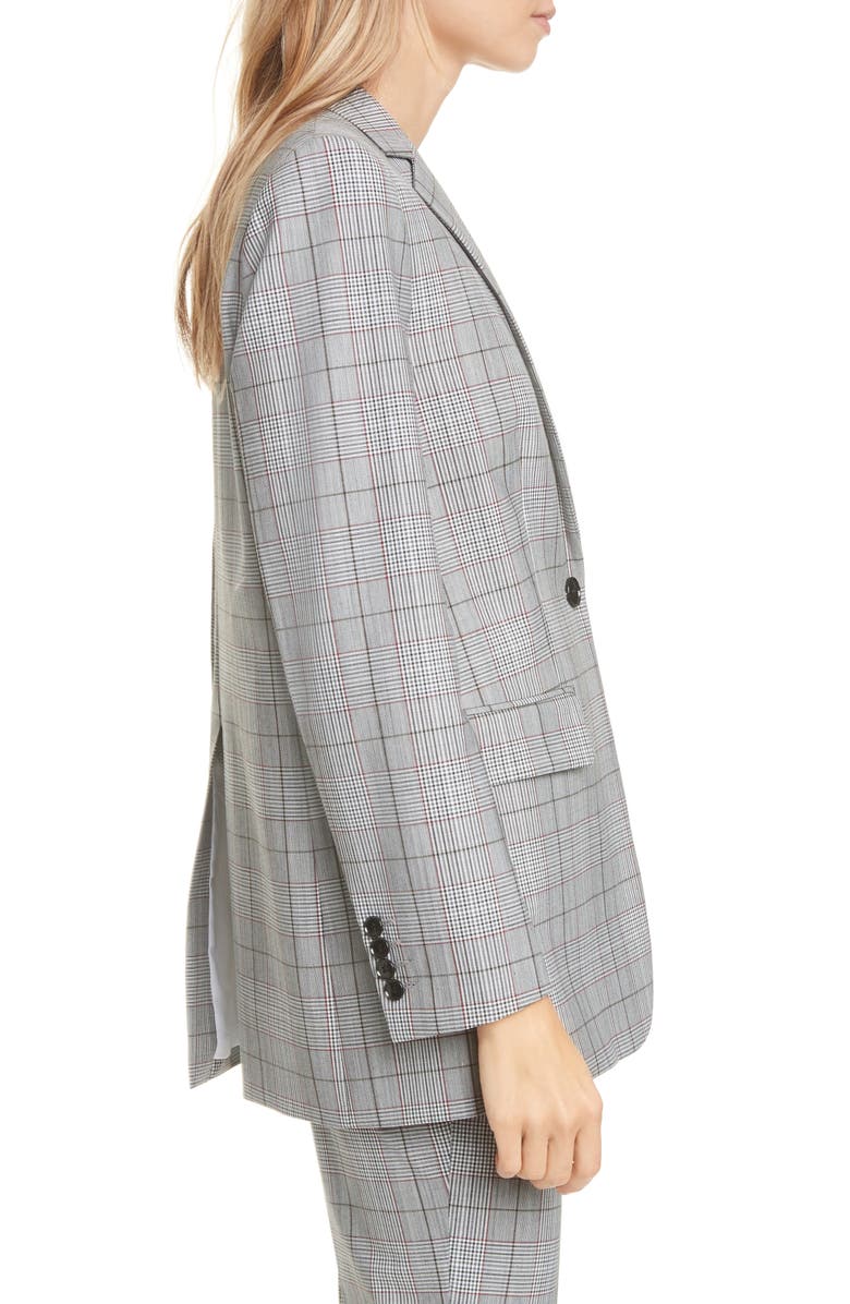 Judith & Charles Pixel Windowpane Plaid One-Button Blazer, Alternate, color,